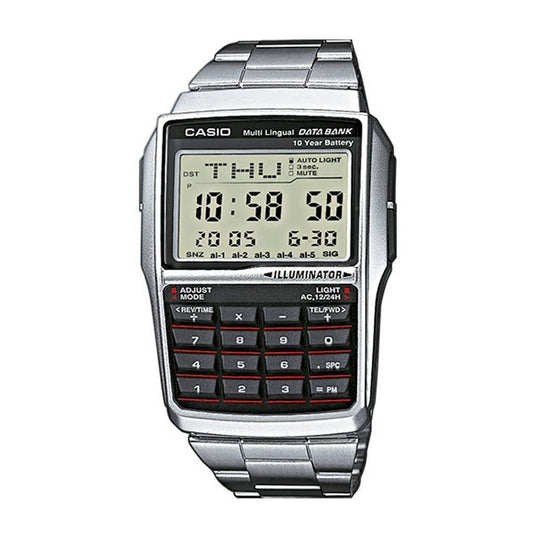 Casio DATABANK CALCULATOR STEEL Svart Silvrig