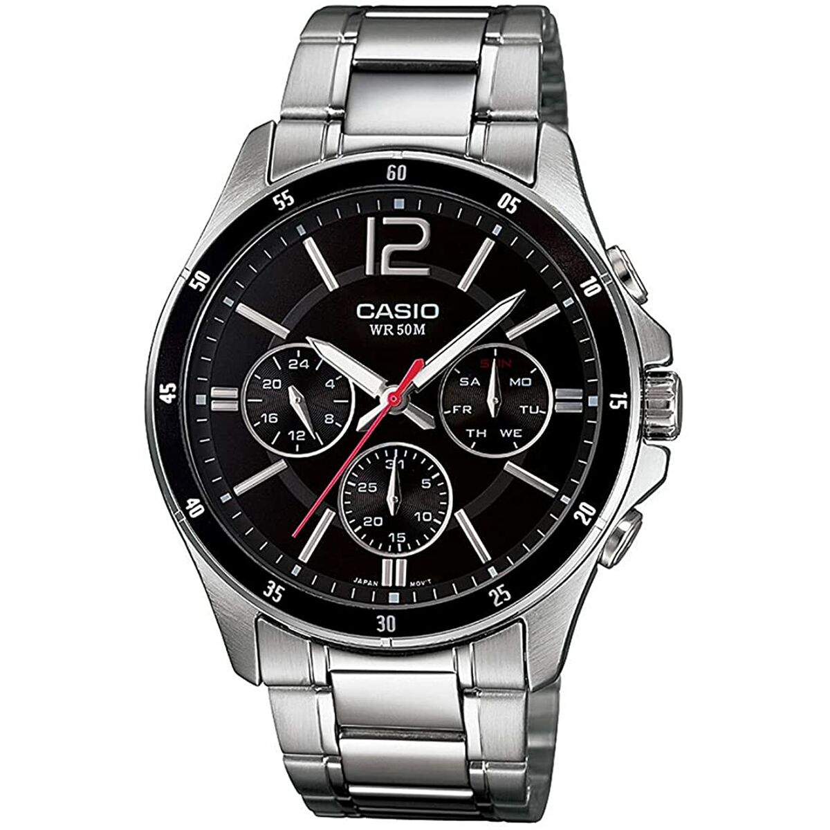 Casio MULTIFUNCTION CALENDAR - BLACK Svart Silvrig (Ø 43,5 mm) (Ø 35 mm)