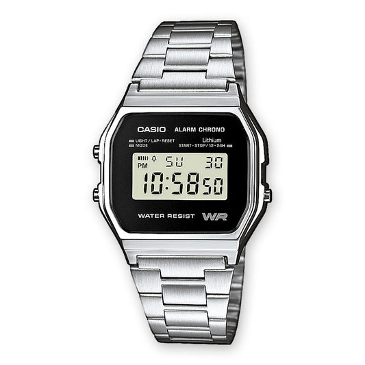 Casio A158WEA-1EF Svart Grå Silvrig