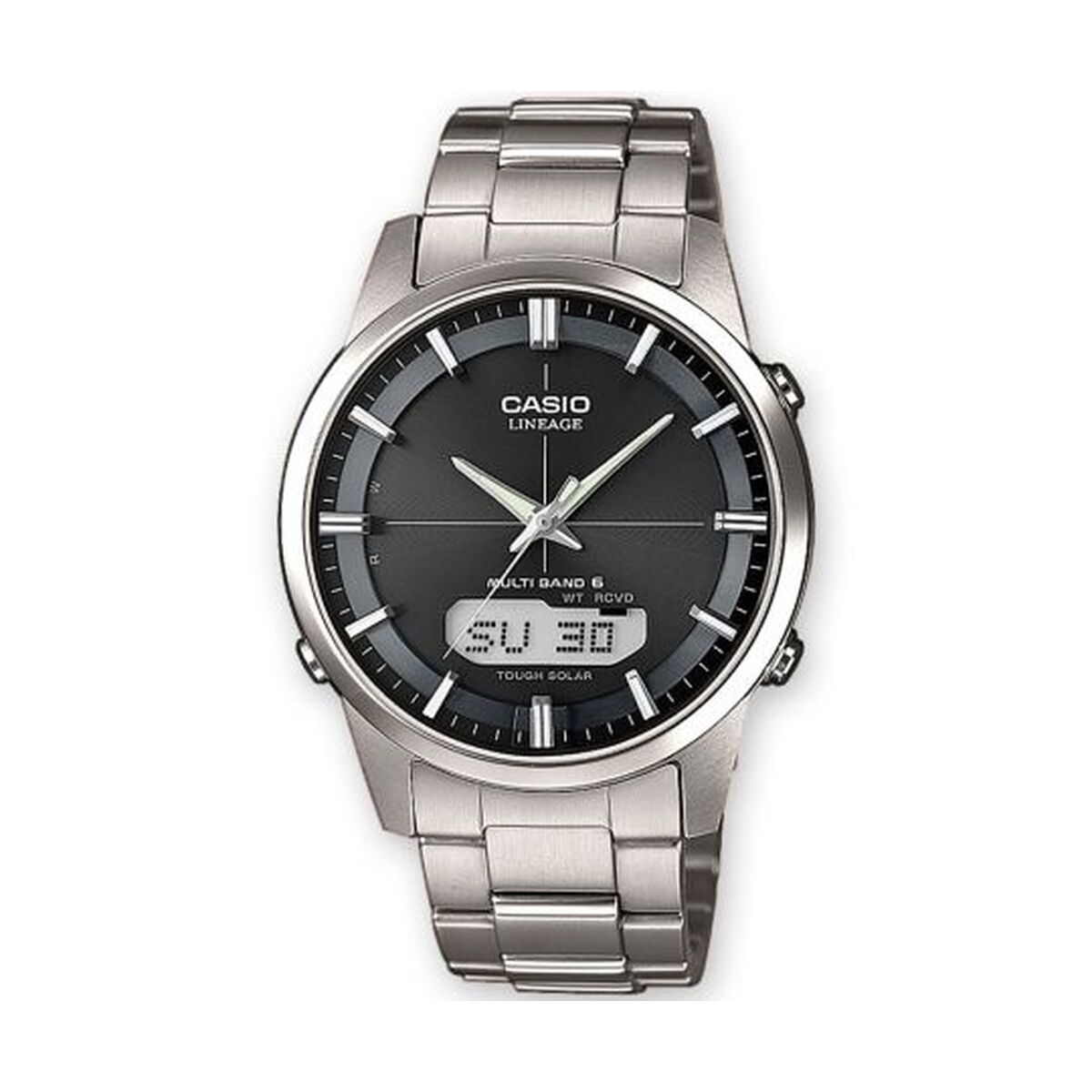 Casio LINEAGE Multiband 6 Tough Solar Svart Silvrig (Ø 40 mm)