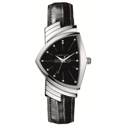 Hamilton VENTURA SS BLACK DIAL - BLACK LEATHER STRAP