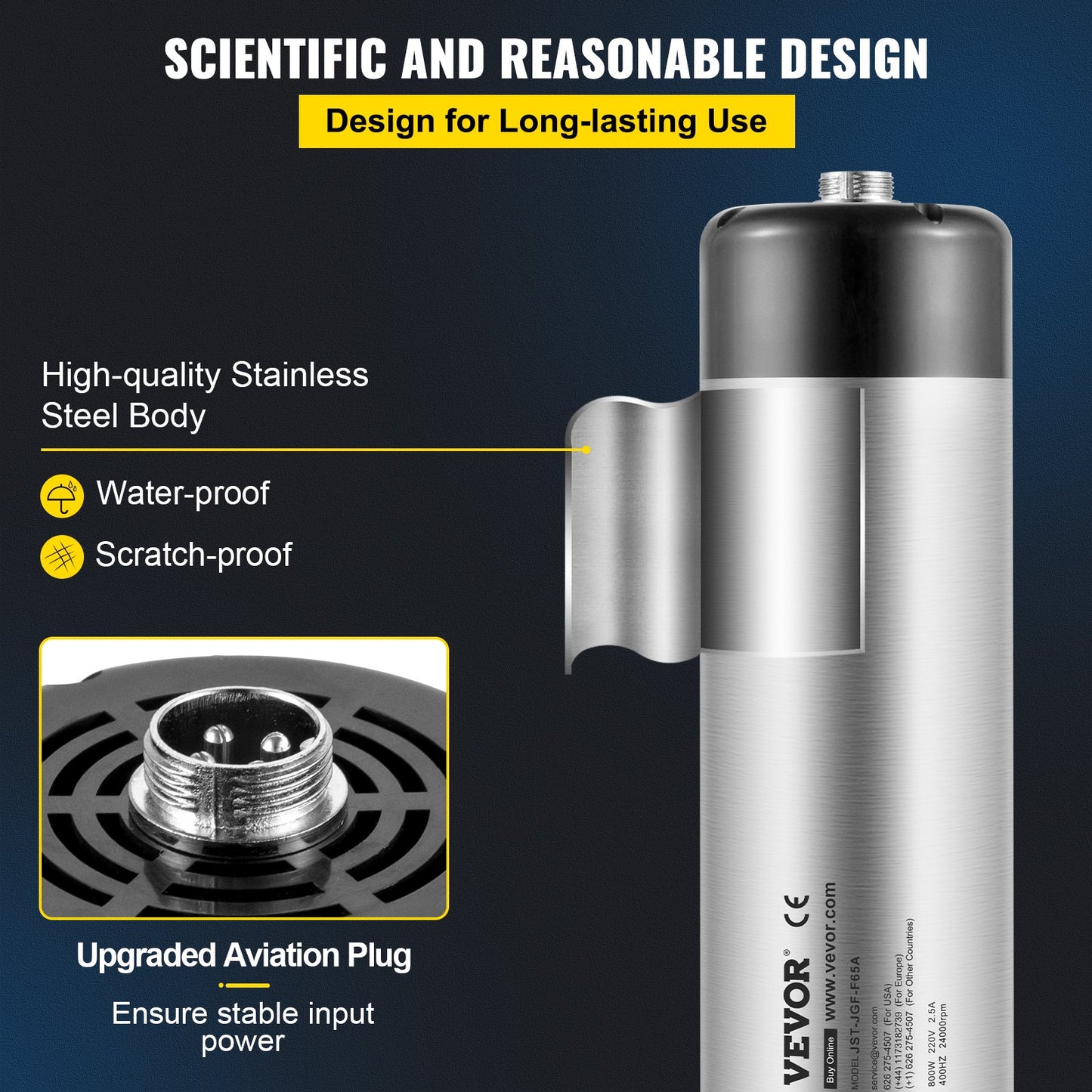 1.5KW 2220V Air Cooled Spindle Motor CNC Air Cooling Spindle Motor for CNC Engraving Milling Machine