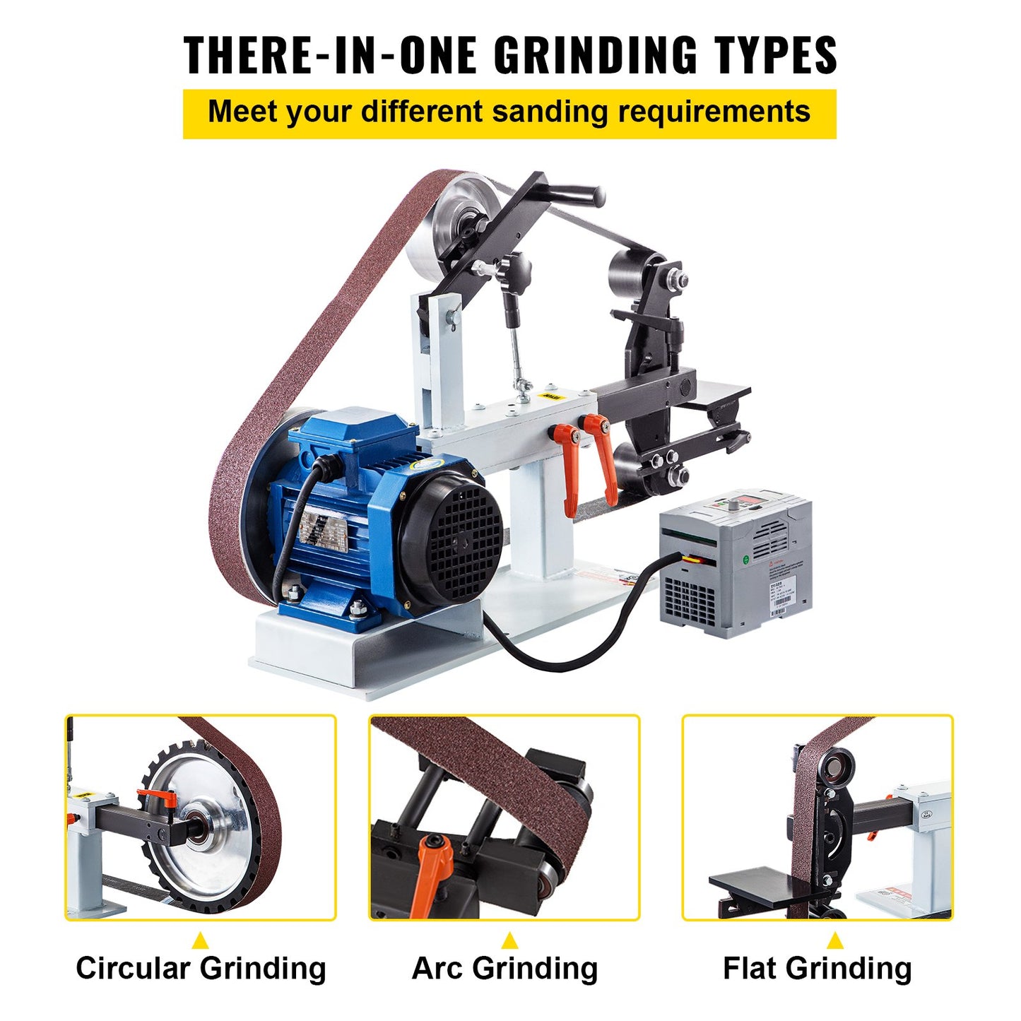 Benchtop Disk & Belt Sander Bench Sander 1.5KW with Ph 427 x 30.5 cm Wheel Adjustable Sanding Belt, Central Machinery Belt and Disk Sander 0-2800Rpm Combination Sanders