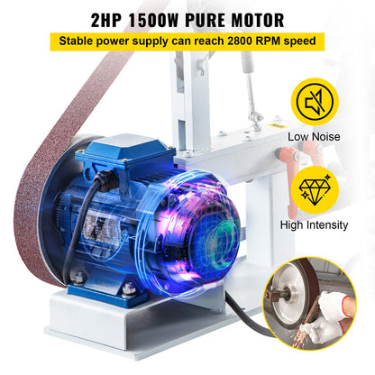 Benchtop Disk & Belt Sander Bench Sander 1.5KW with Ph 427 x 30.5 cm Wheel Adjustable Sanding Belt, Central Machinery Belt and Disk Sander 0-2800Rpm Combination Sanders