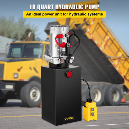 9.5 L Single Acting Hydraulic Pump Dump Trailer Unloading Repair 12v