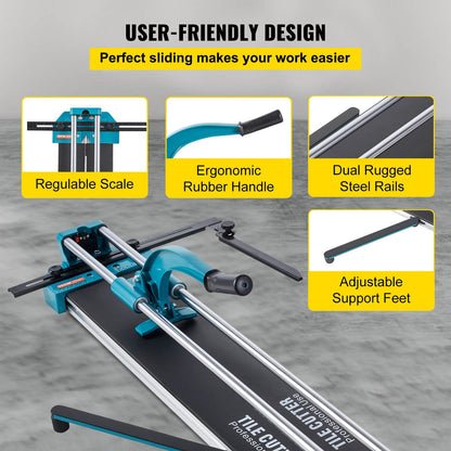 1200MM Tile Cutter, High Precision Manual Ceramic Floor Tiles Tile Cutter, 48 Inch Cutting Machine for Precision Cutting