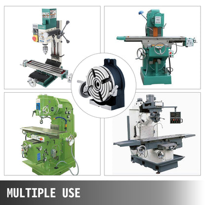 150mm/5.9In Vertical & Horizontal Rotary Table, 150MM Dividing Head Round Rotary Working Table Milling Machine Index System Adjustable Screw 5.9 Inch Dividing Plate Index System