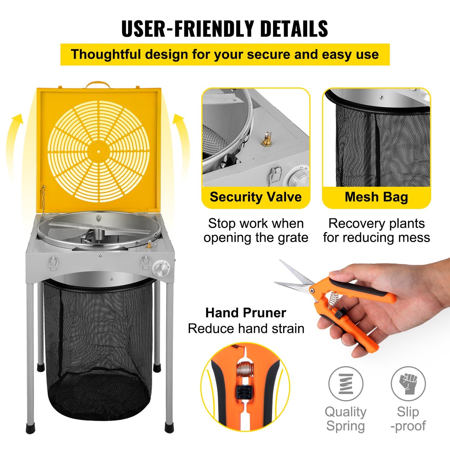 45.7 cm Table Hydroponic 3 Speed Electric Leaf Bud Trimmer Trim Reaper W/ 6 Extra Blades