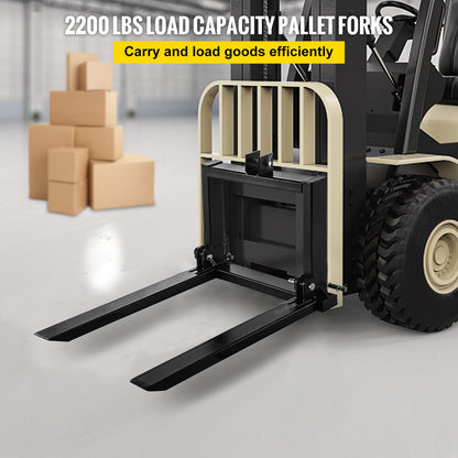3 Point Hitch Pallet Fork 907.2 kg, Fork Attachment for Category 1 Tractor, 64.8x55.9x104.1 cm, Steel Tractor Heavy Equipment Attachment, for Tractor, Skid Steer Loader