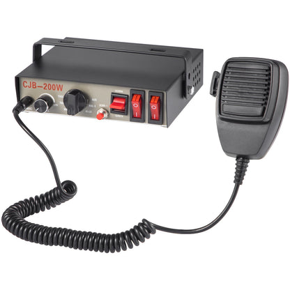 Siren Bundle 8 Tones Emergency Warning Siren, 200W, with PA Speaker MIC System Vehicle Siren Box Fit for Police, Ambulance, Fire Fighting and Engineer Vehicles