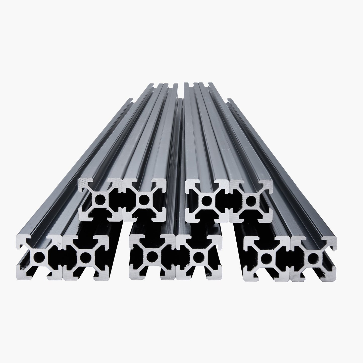 10PCS 47.2 in (1200mm) T Slot 2020 Aluminum Extrusion Profile, European Standard Anodized Linear Rail, High-Strength Extruded Aluminum Rail for 3D Printer, CNC Machine DIY, Laser Engraving, Black