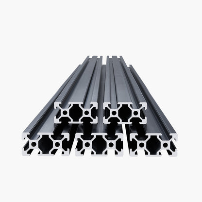 5PCS 78.7 in (2000mm) T Slot 2040 Aluminum Extrusion Profile, European Standard Anodized Linear Rail, High-Strength Extruded Aluminum Rail for 3D Printer, CNC Machine DIY, Laser Engraving, Black