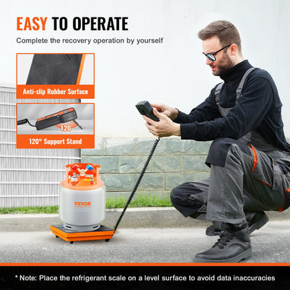 Elektronisk digital kylmedelspåfyllningsvåg med freonvikt 99,8 kg för HVAC