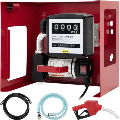 40 L Diesel Pump, Heating Oil Pump, 300 W Self-Priming Oil Pump, Oil Suction Pump, Self-Priming, Diesel Fuel Transfer Pump, Counter Automatic Pump