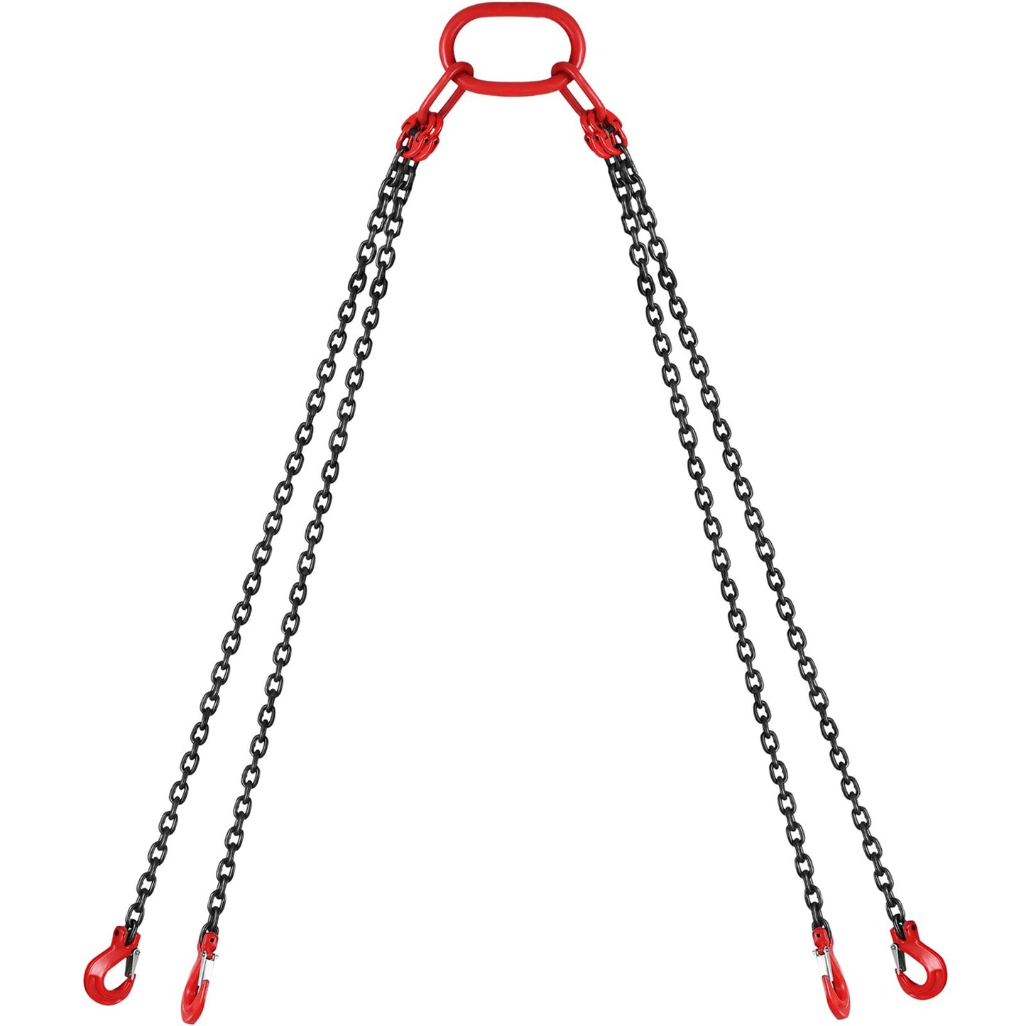 10ft Lifting Chain Sling, 5/16 inch Hanging Lift Chain, 11000lbs Capacity G80 Alloy Steel Engine Chain Hoist Lifts Heavyy Duty 5 Ton with 4 Leg Grab Hooks and Adjuster