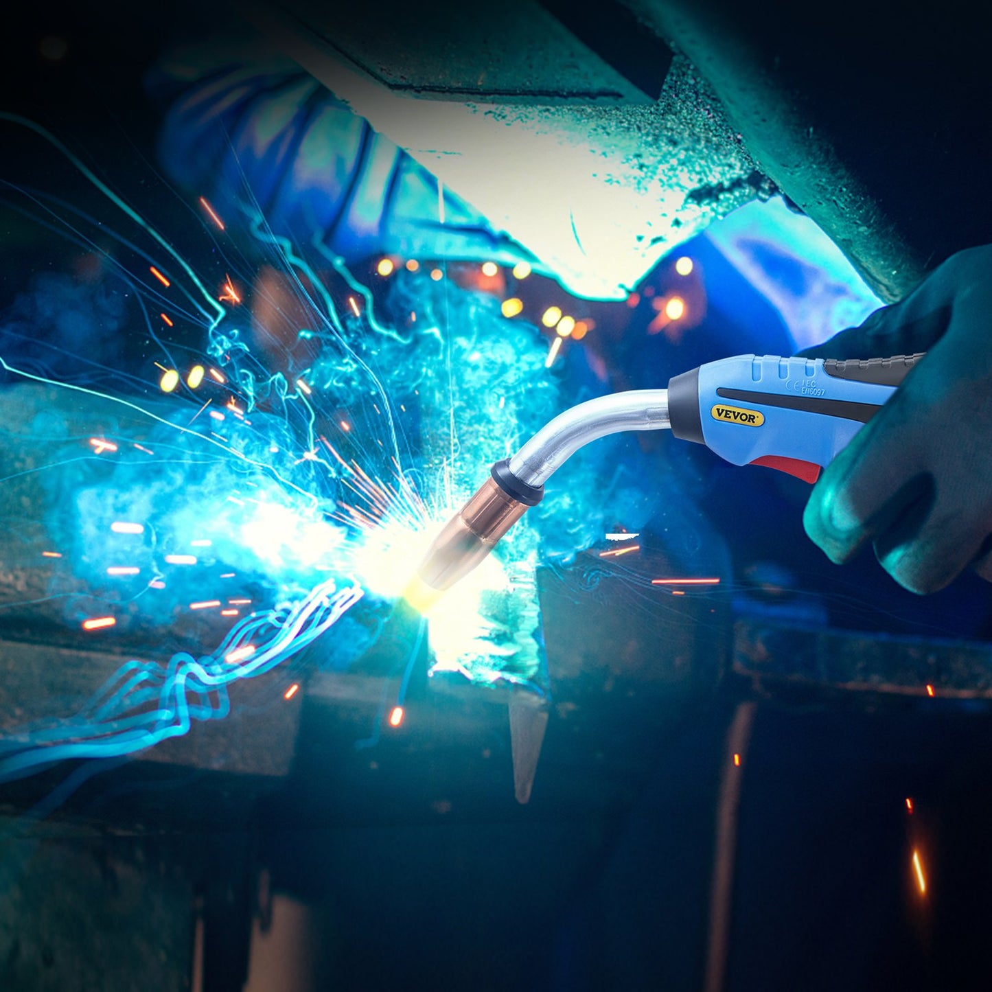 Mig-svetspistol 250 Amp 4,5 m, passar till svetsbrännare Miller-svetspistol M-25 Svetsbrännare Stinger Ersättning passar till Miller M-25 Artikelnummer 169598 passar 0,030"-0,035" tråd