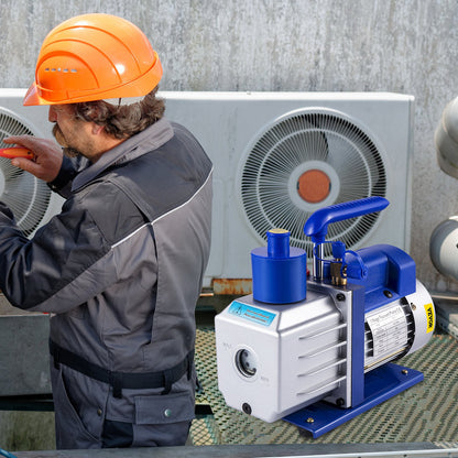 Vakuumpumpsats HVAC Enstegs AC-vakuumpump 283 L/min (4.8CFM) 246W (1/3HP) Luftvakuumpump med 3-ventils A/C-grenrörsmätare Kylmedel Luftkonditionering