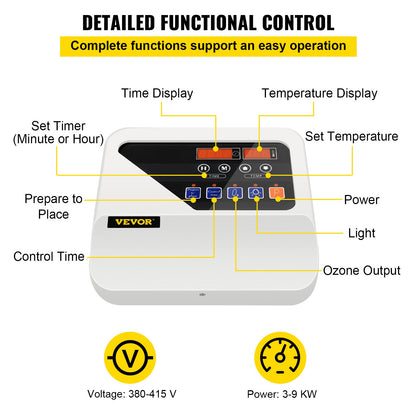 Extern bastuaggregatsregulator för 3KW-9KW bastuaggregatsregulatorer Bastuugnsregulator 104-221℉ Tid Temperatur