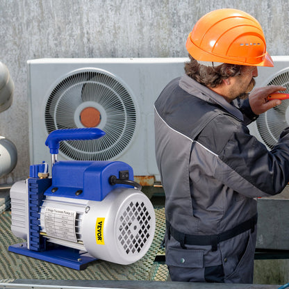 4CFM 1/4hp Air Vacuum Pump HVAC Refrigeration AC Manifold Gauge Set R134a Kit