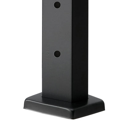 4-Pack Cable Railing Post, 42x1x2 In Horizontal-Hole Deck Railing Post with Pre-Drilled Holes, Stainless Steel Cable Rail Post with Horizontal and Curved Bracket, Black, 4JZLGZXHS106REP67001V0