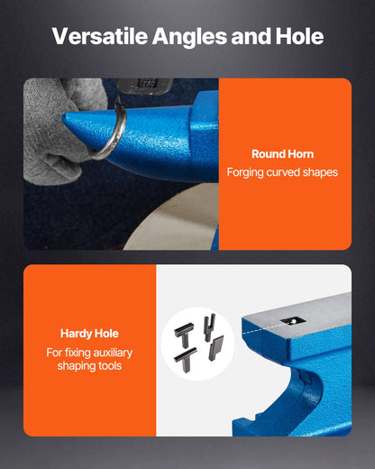 Single Horn Anvil 55Lbs, Cast Iron Anvil Blacksmith Withstands Heavy Blows,Anvil Rugged Round Horn Anvil Blacksmith Jewelers Metalsmith Tool, for Sale Forge Tools and Equipment