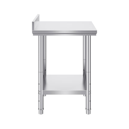 Work Table 24 x 24 x 34 Inches NSF Stainless Steel Work Table for Commercial Kitchen Prep Workbench 60X60X88cm with Lower Shelf Work Table Silvery for Commercial Kitchen Restaurant