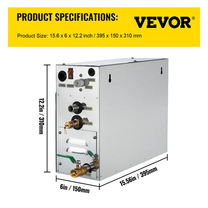 6KW Bastubadångare med LED digital display Ångbadgenerator 6KW ångrumsgenerator för hemmaspa Ånggenerator med tidskontroll