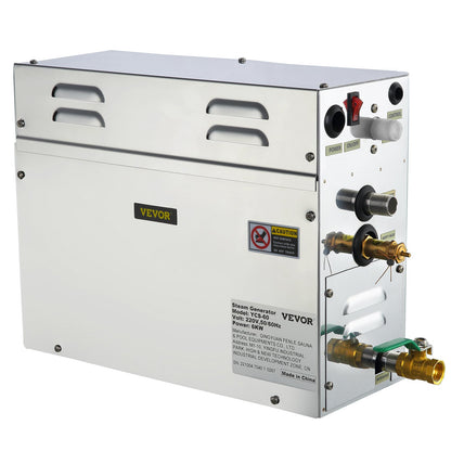 6KW Bastubadångare med LED digital display Ångbadgenerator 6KW ångrumsgenerator för hemmaspa Ånggenerator med tidskontroll