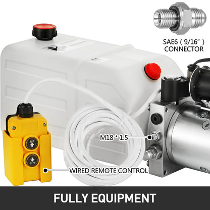 Mophorn Hydraulic Pump 12v Single Action Hydraulic Pump Dump Trailer Hydraulic Pump Single Acting Hydraulic Pump 7 Quart Hydraulic Pump Single Acting Dump Truck Hydraulic Pump