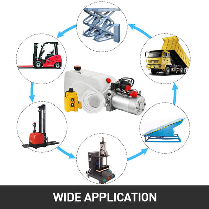 Mophorn Hydraulic Pump 12v Single Action Hydraulic Pump Dump Trailer Hydraulic Pump Single Acting Hydraulic Pump 7 Quart Hydraulic Pump Single Acting Dump Truck Hydraulic Pump