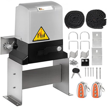 Skjutgrindsöppnare, AC600 1400 kg med 2 fjärrkontroller Rörelsehastighet 43 fot per minut, Basmodell (1800 kg)