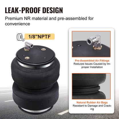 Air Bag Suspension Kit, Air Springs Suspension Bag Kit Compatible with 2014-2023 Dodge Ram 2500 2WD 4WD, 5000 lbs Loading, 5 to 100 PSI