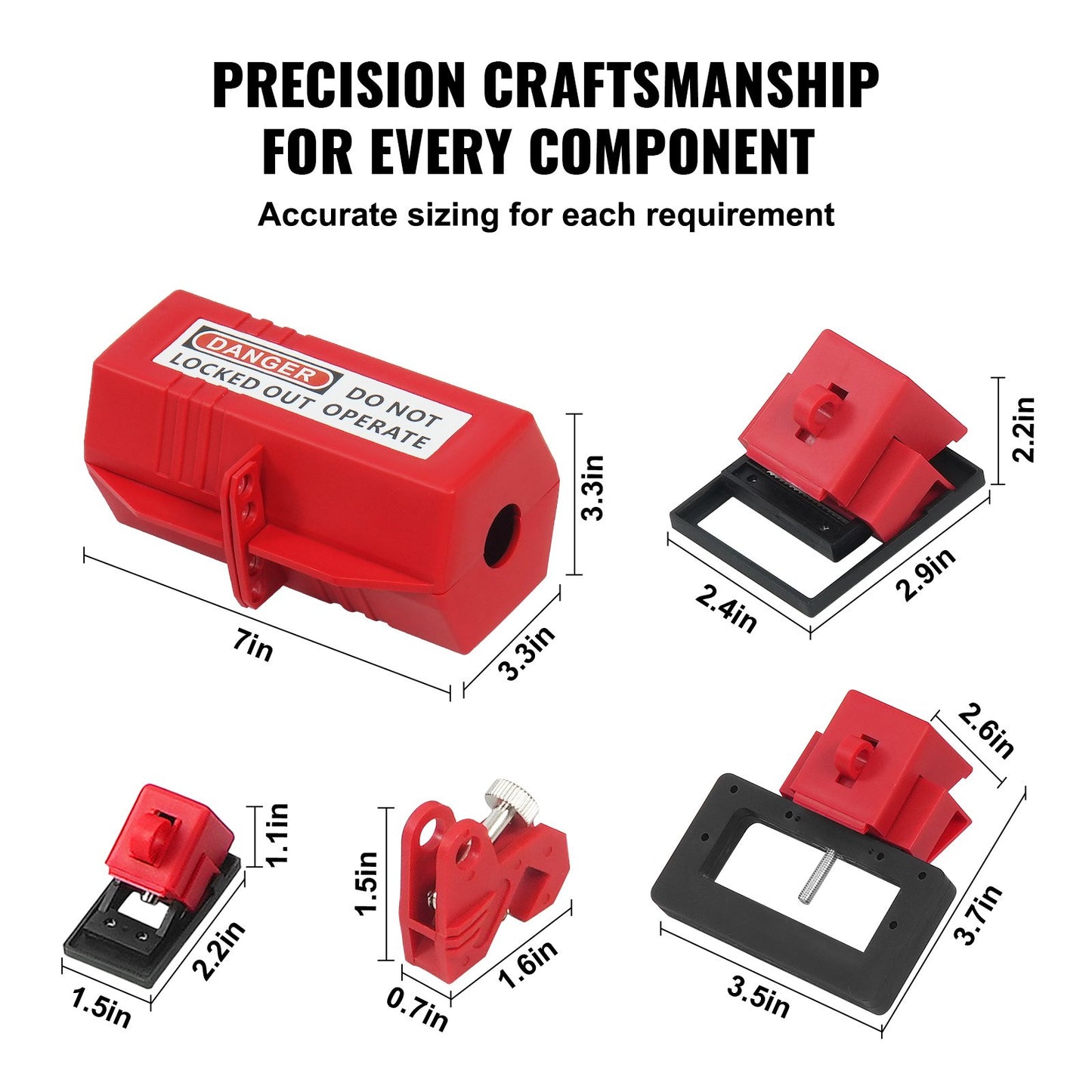 Elektrisk låsningsetikettsats, 59 delar säkerhetslåsningsetikettstation med hänglås, hasper, etiketter, band, kontaktlås, brytarspärrar, ventilspärrar, kabellås, låsväska, låda