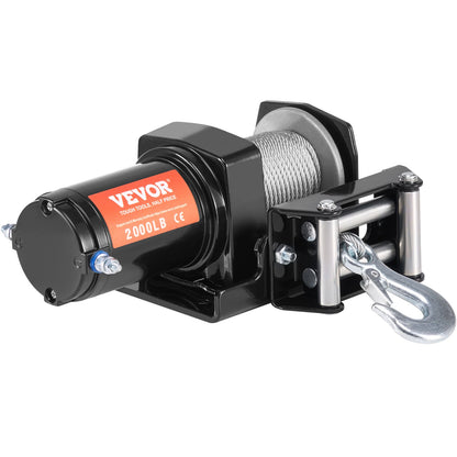 Electric Winch ATV UTV 907.2 kg Steel Cable IP 55 Waterproof Wired Control