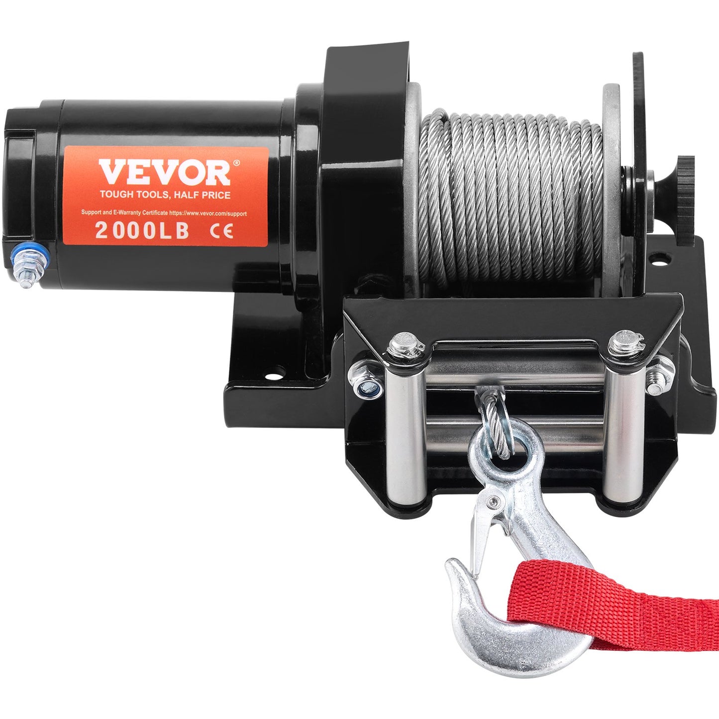 Electric Winch ATV UTV 907.2 kg Steel Cable IP 55 Waterproof Wired Control