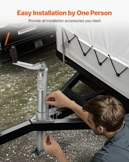 A Frame Trailer Jack Bolt on Trailer Tongue Jack 2000 lbs 14.2" Travel