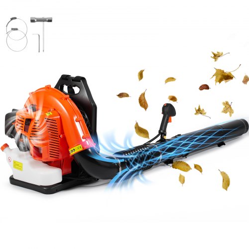 Backpack Leaf Blower, 79CC 2-Cycle Gas Leaf Blower with 3L Fuel Tank, 930CFM Air Volume 184MPH Speed, Ideal for Lawn Care, Leaf Cleaning, and Snow Removal