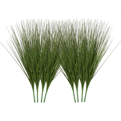 Artificial Grass Plant, 686mm Faux Onion Grass Fake Greenery Shrubs Plant, Premium PVC for Indoor Outdoor House Home Garden Office Room Décor, Housewarming, 8 Pack Green