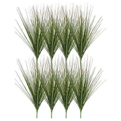 Artificial Grass Plant, 686mm Faux Onion Grass Fake Greenery Shrubs Plant, Premium PVC for Indoor Outdoor House Home Garden Office Room Décor, Housewarming, 8 Pack Green