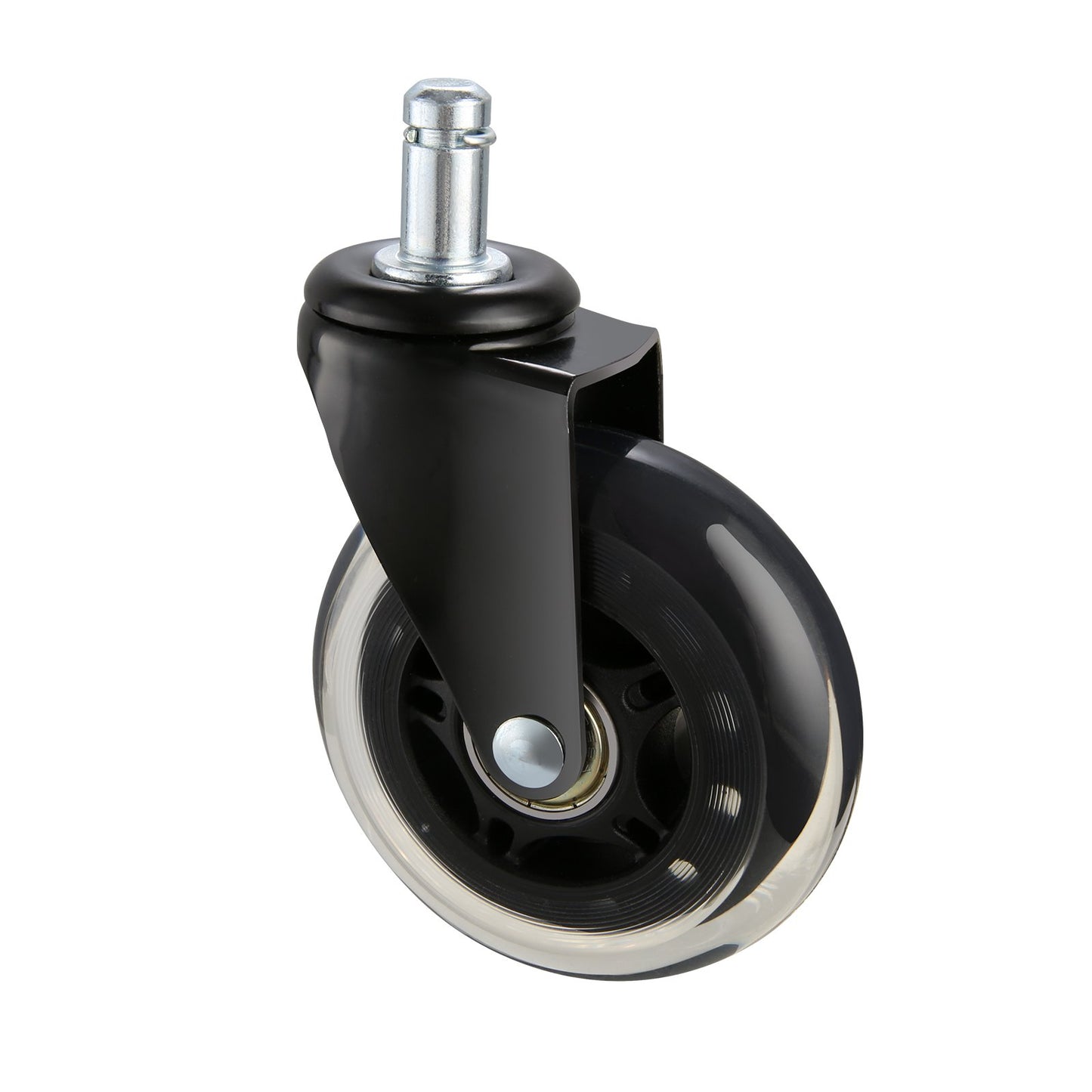 Office Chair Wheels, Set of 5, 7.6cm Caster Wheels Replacement for Hardwood Floors and Carpet, Heavy Duty Computer Gaming Desk Casters with 59.0kg Load Capacity, Universal Fit for Most Chairs