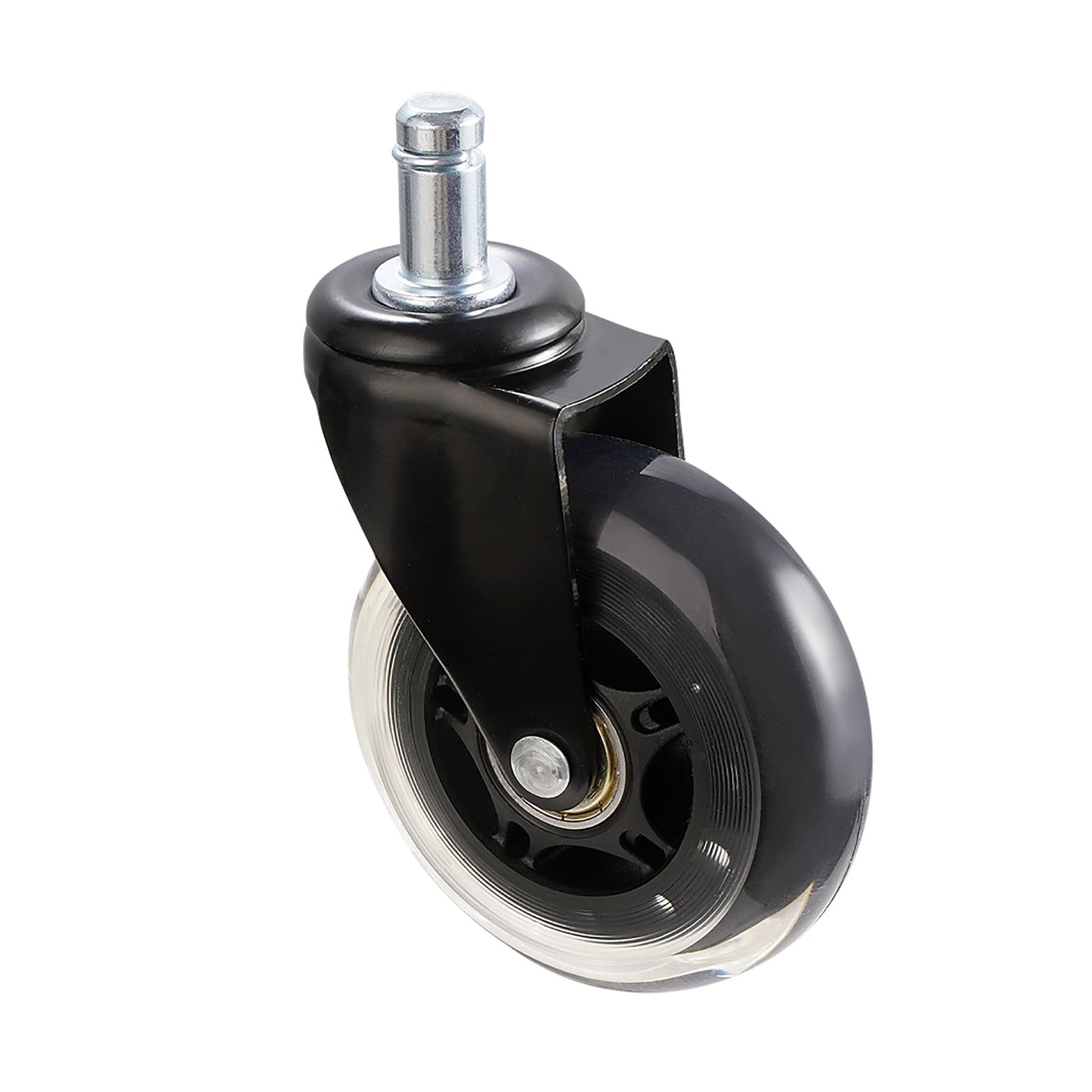 Office Chair Wheels, Set of 5, 7.6cm Caster Wheels Replacement for Hardwood Floors and Carpet, Heavy Duty Computer Gaming Desk Casters with 59.0kg Load Capacity, Universal Fit for Most Chairs