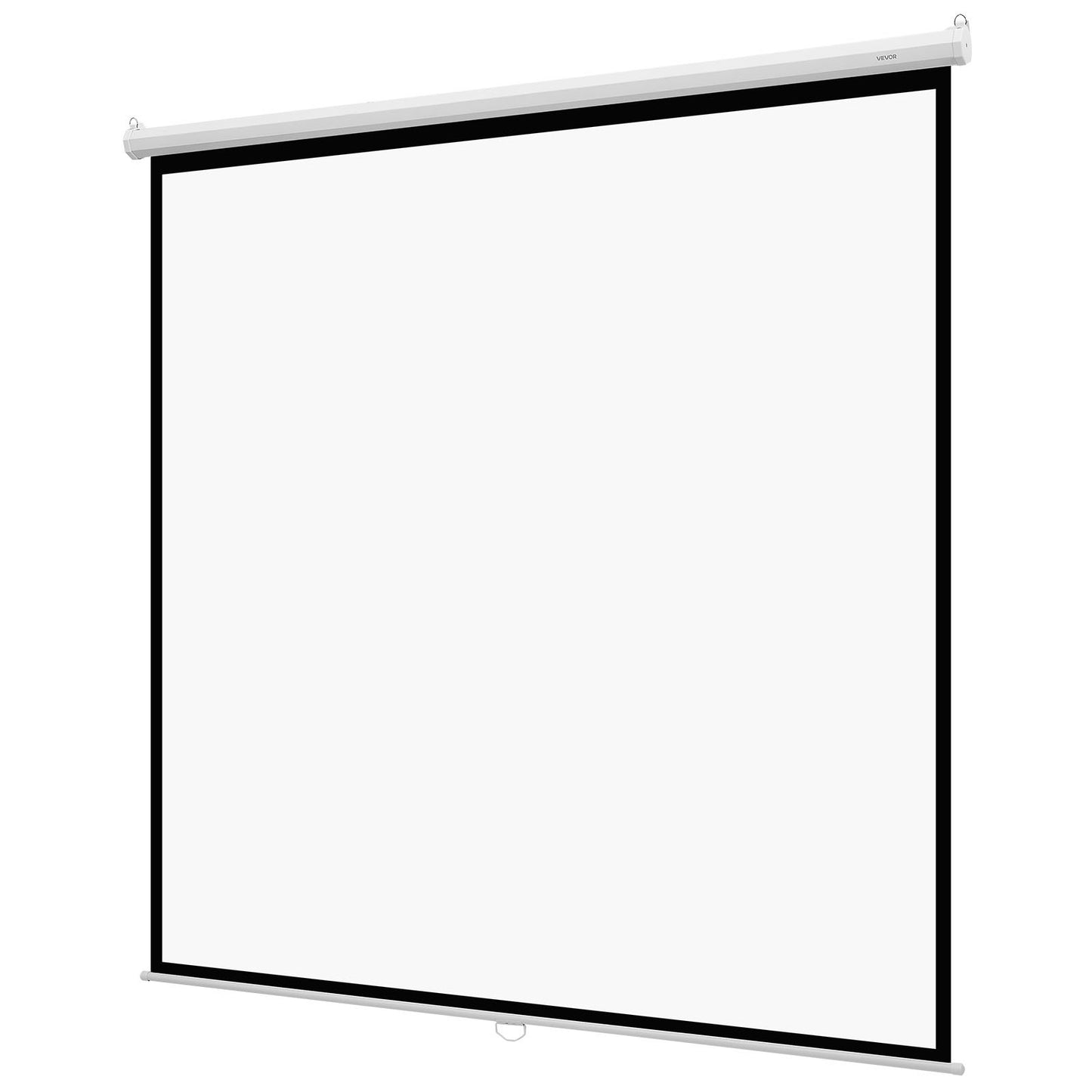 Manual Projector Screen, 3048 mm 1:1 4K 1080 HD Retractable Pull Down Projector Screen, Wall Mounted Movie Projection with Pull Rope, Portable Display Projectoin for Family Home Office Theater