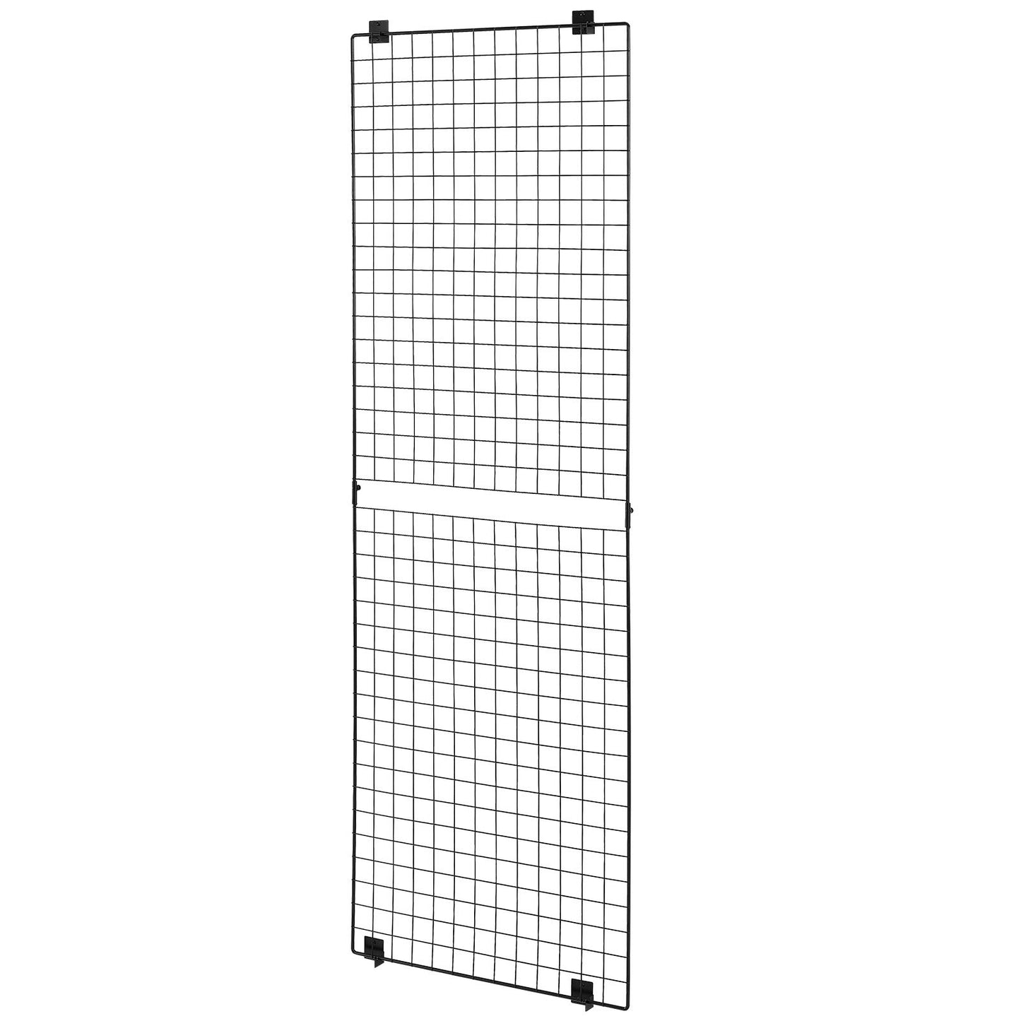 3 Packs Grid Wall Panels, 610 x 1828 mm Wire Grid Panels Display Rack, Wall-Mounted Art Display Shelf, Black Carbon Steel Wall Hanging Gridwall for Craft Show, Decoration, Storage, Notice Board