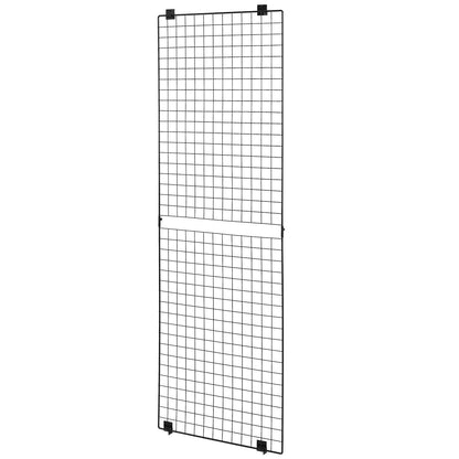 3 Packs Grid Wall Panels, 610 x 1828 mm Wire Grid Panels Display Rack, Wall-Mounted Art Display Shelf, Black Carbon Steel Wall Hanging Gridwall for Craft Show, Decoration, Storage, Notice Board