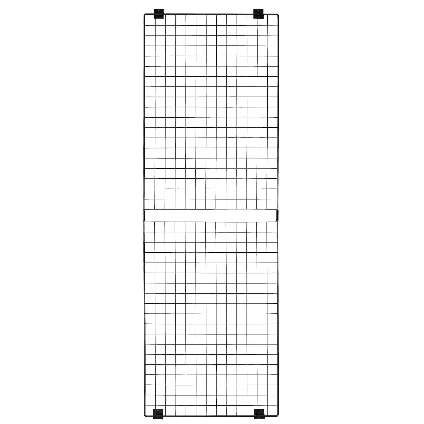 3 Packs Grid Wall Panels, 610 x 1828 mm Wire Grid Panels Display Rack, Wall-Mounted Art Display Shelf, Black Carbon Steel Wall Hanging Gridwall for Craft Show, Decoration, Storage, Notice Board