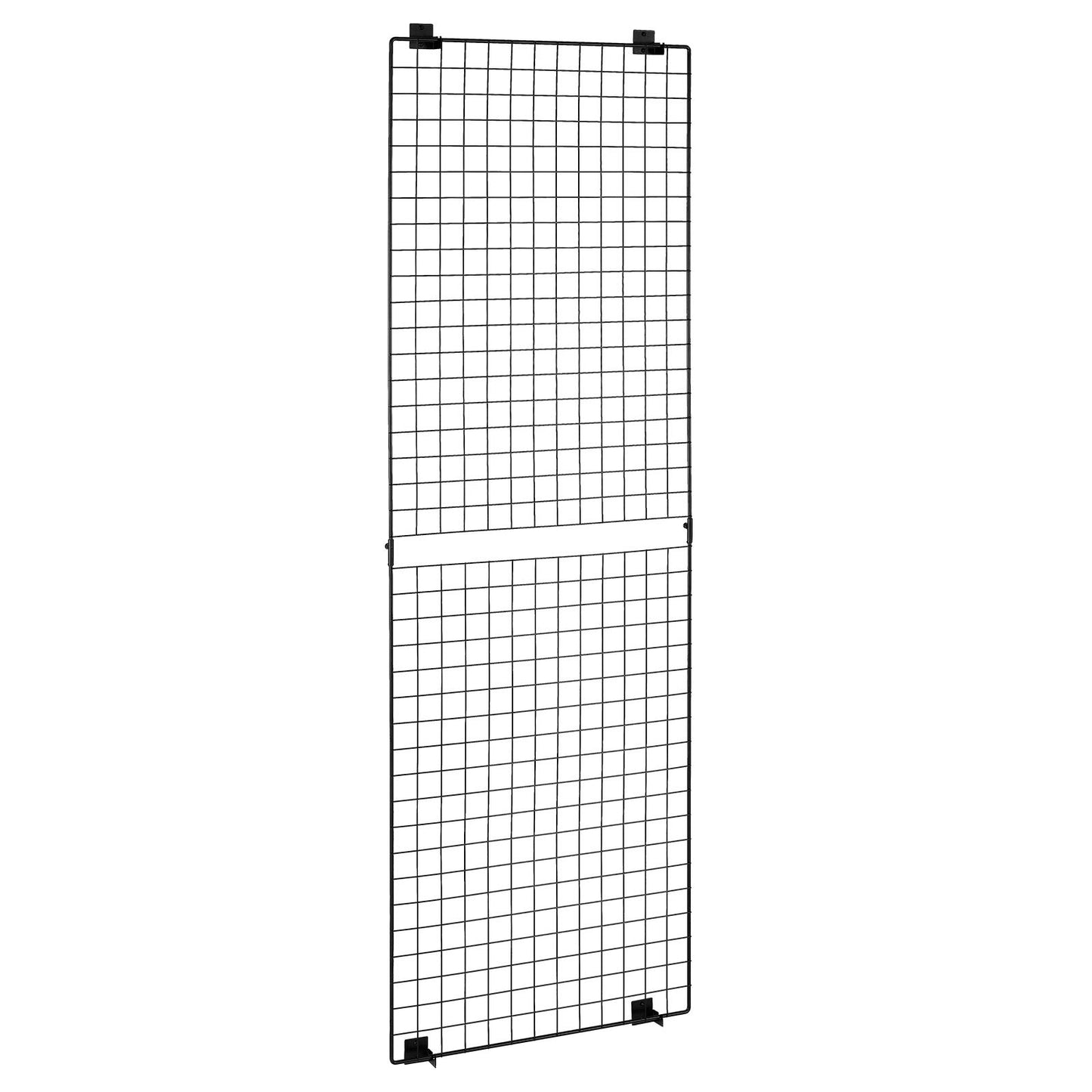 3 Packs Grid Wall Panels, 610 x 1828 mm Wire Grid Panels Display Rack, Wall-Mounted Art Display Shelf, Black Carbon Steel Wall Hanging Gridwall for Craft Show, Decoration, Storage, Notice Board