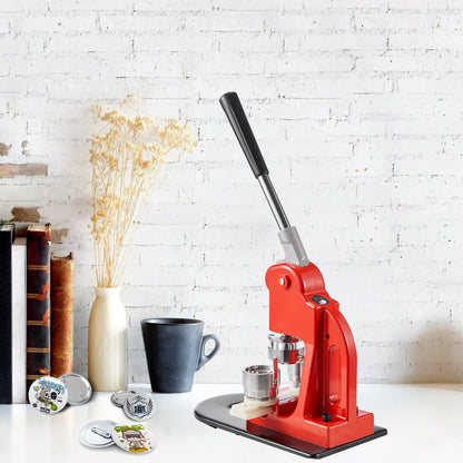 Knappmaskin, 32 mm (1,25 tum) stanspress för märkesmärken, gör-det-själv-presenter för barn, knapptillverkningstillbehör med 500 st knappdelar, cirkelskärare och magisk bok