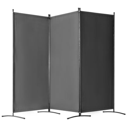 Room Divider, 3 Panels Room Divider, Folding Privacy Screen and Portable Partition Divider for Room Separation, Freestanding Room Partitions for Office, Bedroom, Study, Grey