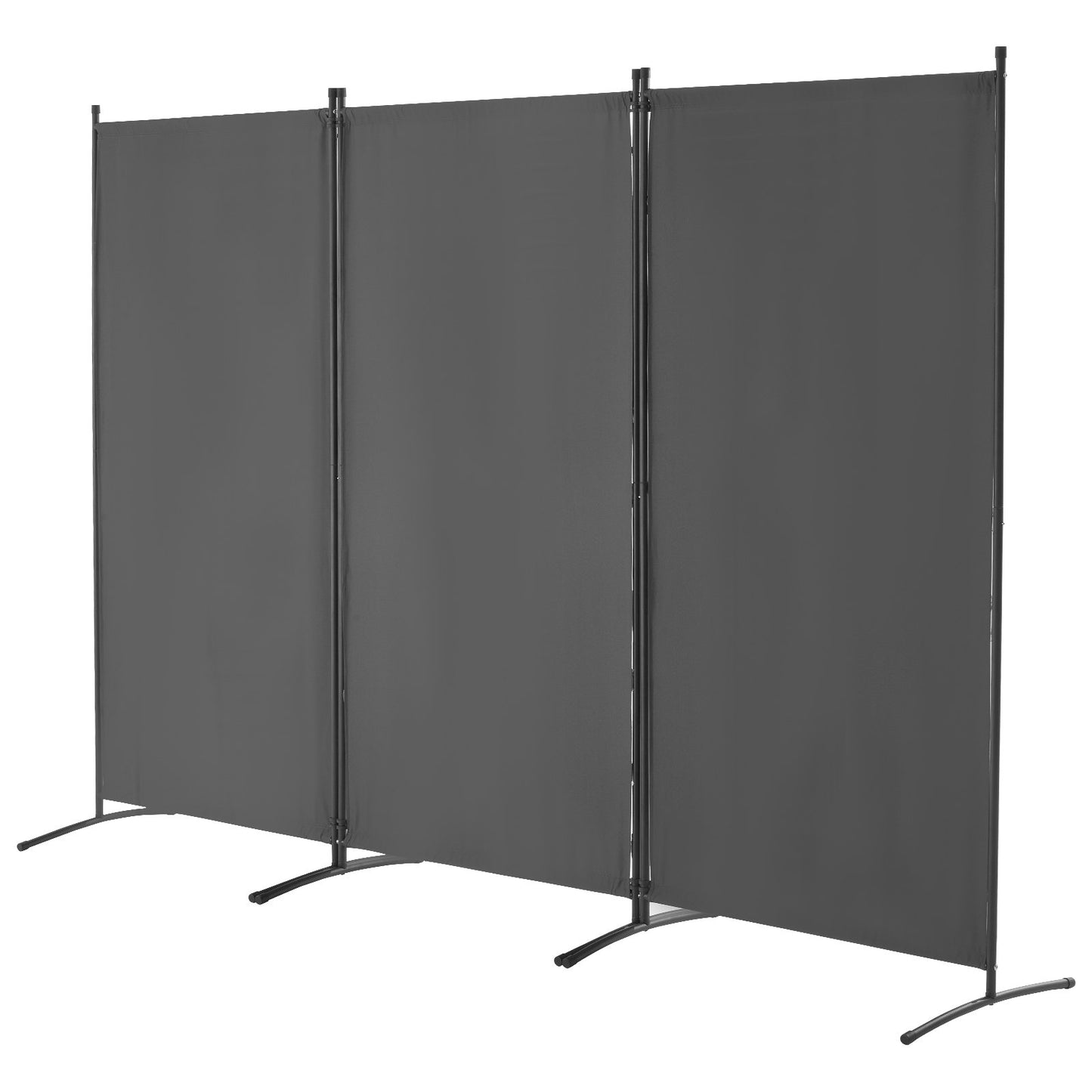 Room Divider, 3 Panels Room Divider, Folding Privacy Screen and Portable Partition Divider for Room Separation, Freestanding Room Partitions for Office, Bedroom, Study, Grey