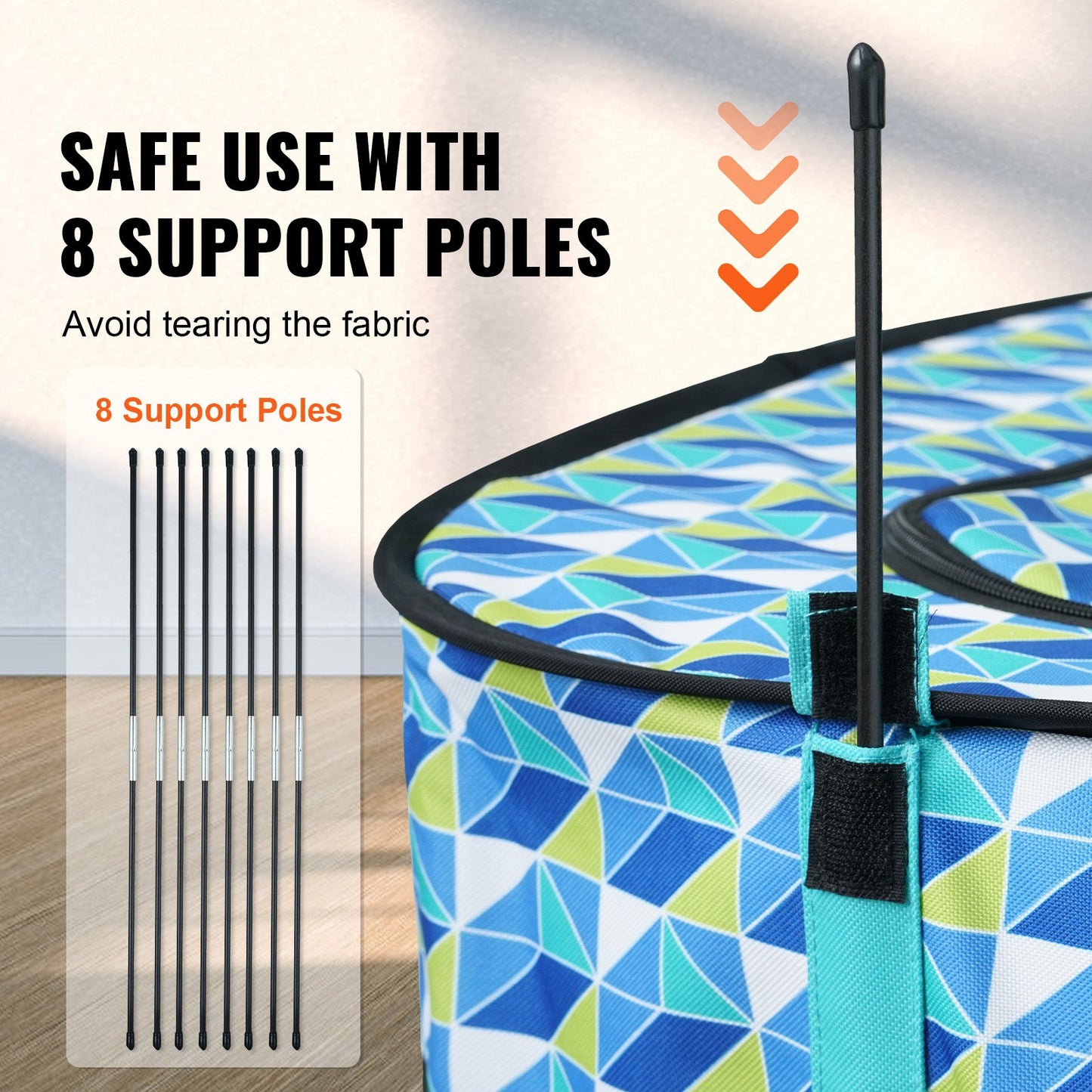 Hopfällbar lekhage för husdjur, 81,6 x 61,6 x 61,6 cm, bärbar lekhage för valpar, hundar och katter, vattentät 600D oxfordtyg, avtagbar dragkedja, för inomhusbruk, utomhusbruk, resor och camping (rektangel,